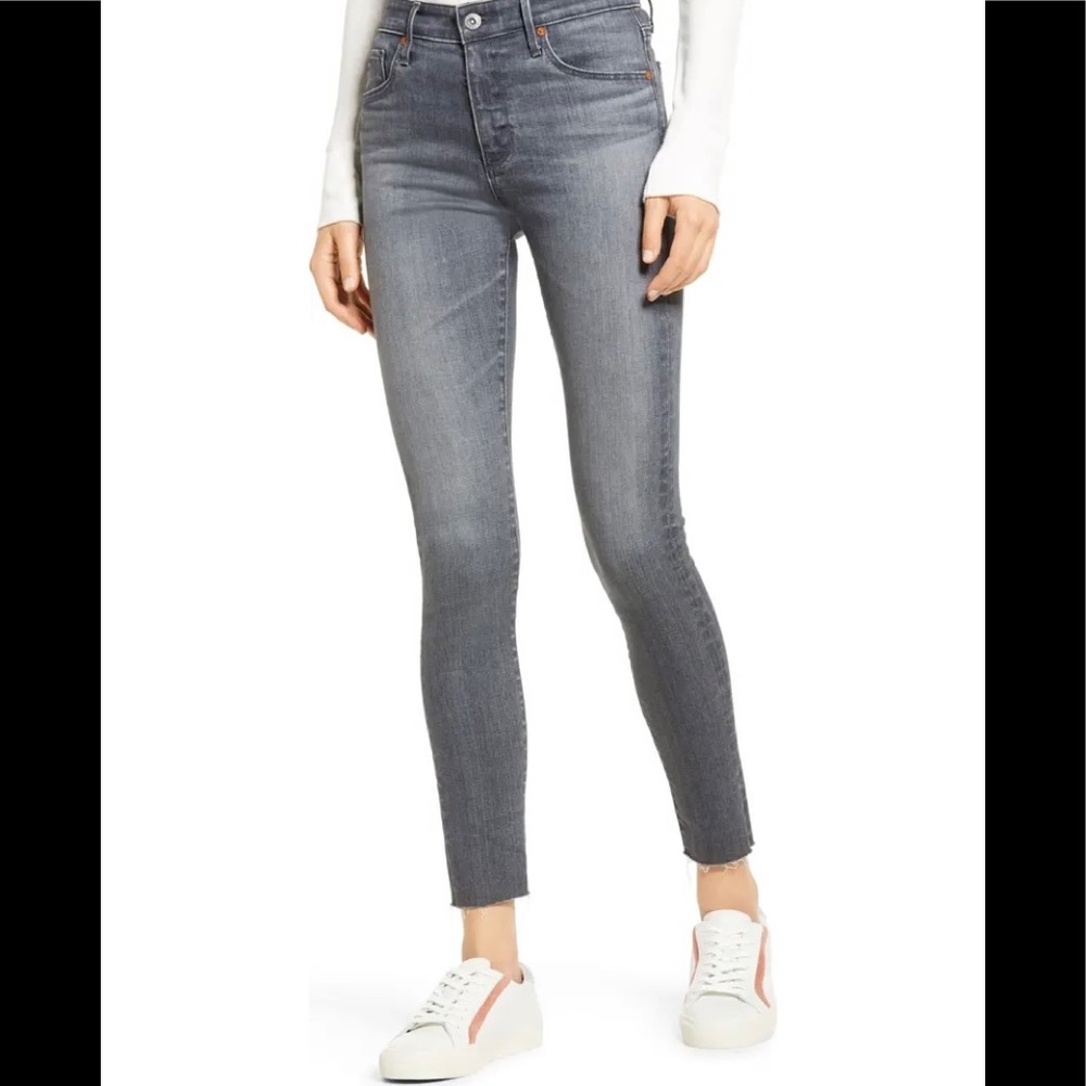 AG Farrah Ankle High Rise skinny, grey pearl